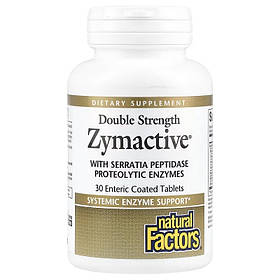 Ферменти подвійної концентрації, Zymactive, Double Strength, Natural Factors, 30 таблеток