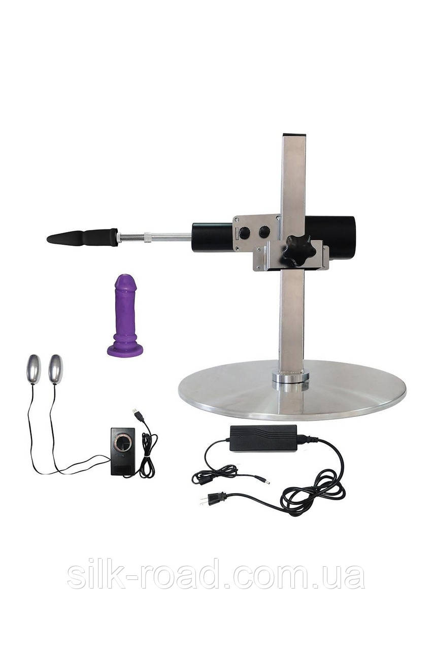 Секс-машина з обертанням на 360 градусів Diva Bendy з 2 насадками та віброяйцями в комплекті