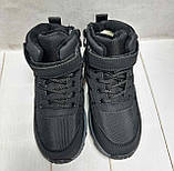 Зимові дитячі черевики Jong Golf на овчині водовідштовхуючі чорні 32-34, фото 7