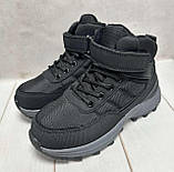 Зимові дитячі черевики Jong Golf на овчині водовідштовхуючі чорні 32-34, фото 3