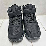 Зимові дитячі черевики Jong Golf на овчині водовідштовхуючі чорні 32-34, фото 6