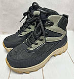 Зимові дитячі черевики Jong Golf на овчині водовідштовхуючі чорні/хакі 32-37, фото 3