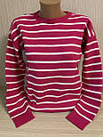Светр джемпер жіночий теплий у смужку стильний, фото 3