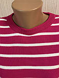 Светр джемпер жіночий теплий у смужку стильний, фото 5