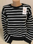 Светр джемпер жіночий теплий у смужку стильний, фото 4