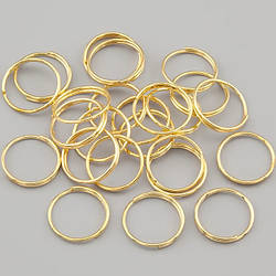 З'єднувальне кільце заводне 12х0,7 мм +-85 шт. Золото яркое 18г