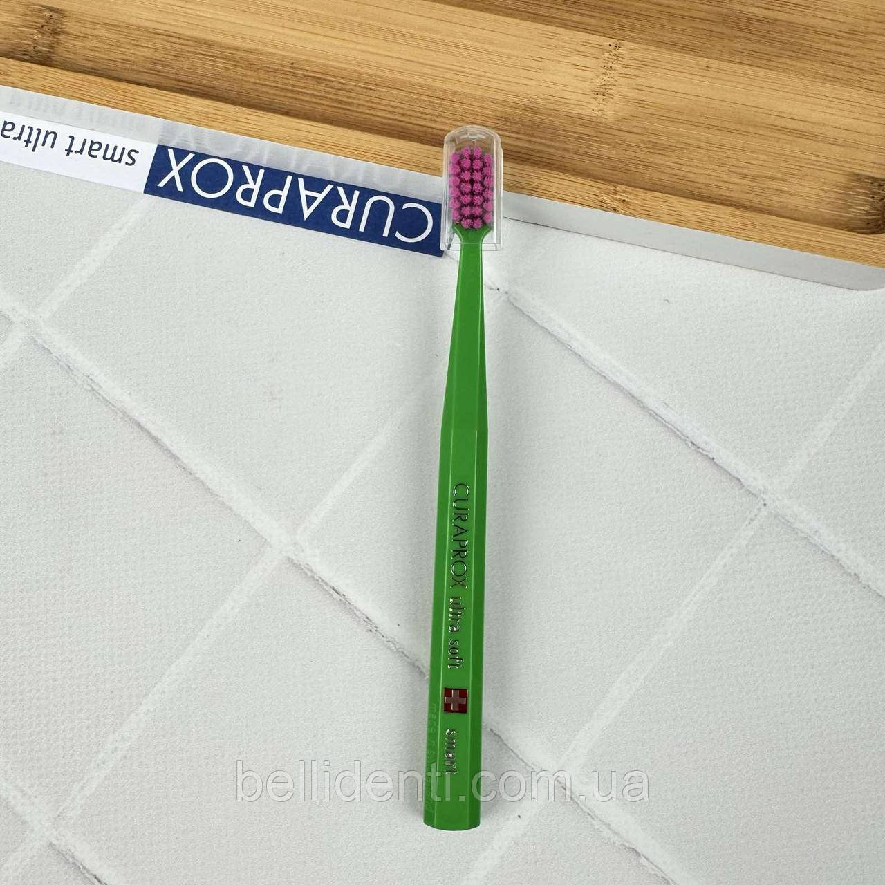 Зубна щітка Curaprox Smart CS 7600 від 5 до 12 років (зелена/рожева), 1 шт