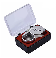 Лупа 21 мм збільшення х30 метал розкладна в коробці 18174