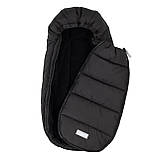 Дитячий зимовий конверт кокон на флісі з утеплювачем у візок коляску від 0 до 10 місяців Тренд Baby XS Чорний, фото 4