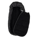 Дитячий зимовий конверт кокон на флісі з утеплювачем у візок коляску від 0 до 10 місяців Тренд Baby XS Чорний, фото 2