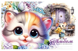 Альбом для малювання А4 16 аркушів скоба МД Кошеня 24119