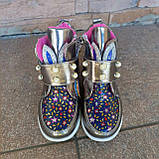 Черевики дитячі з вушками на липучці і блискавки, СВІТЯТЬСЯ НА П'ЯТІ, фото 3