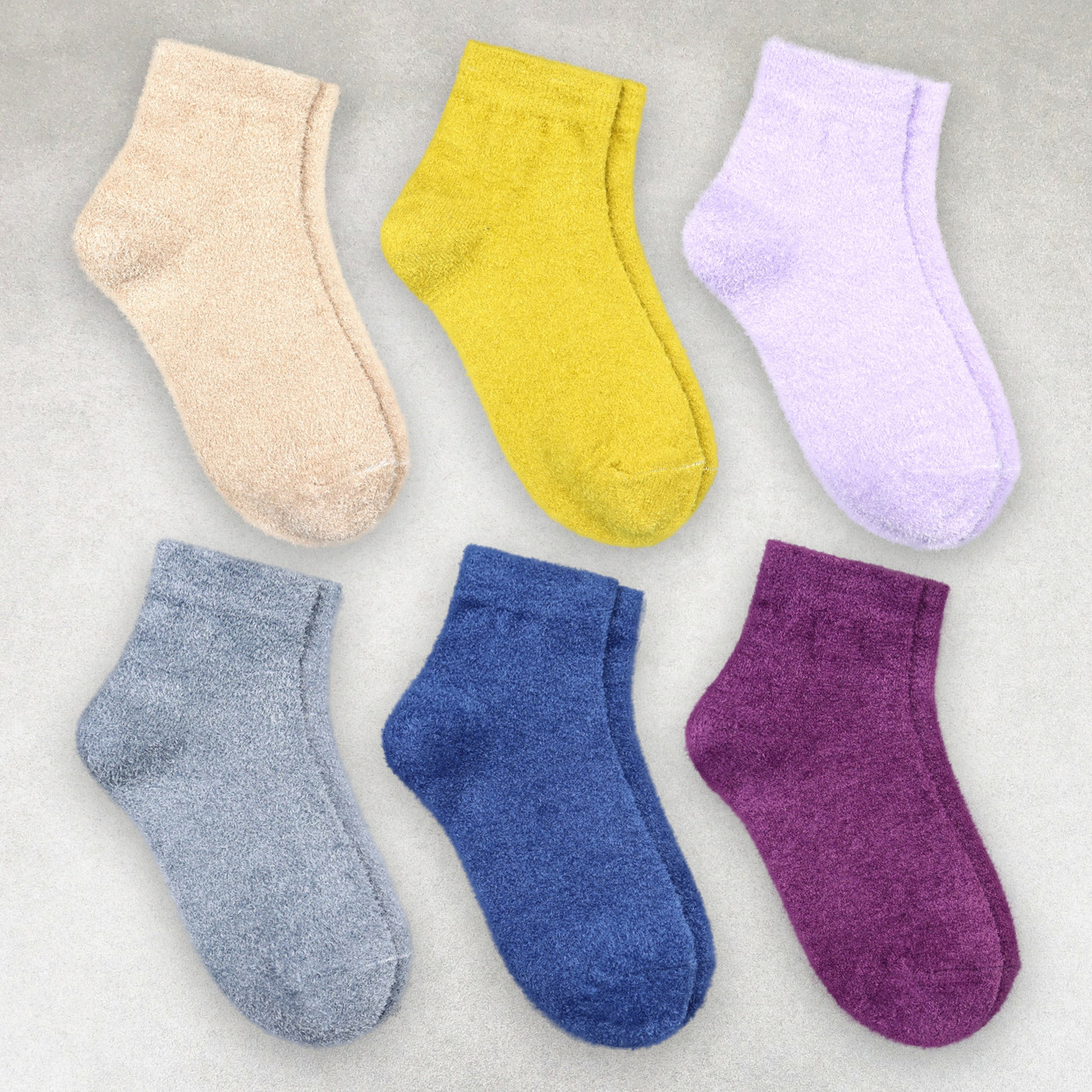 Шкарпетки зимові пухнасті жіночі 6 пар середньої висоти розмір 36-40 арт. 335.6, фото 1