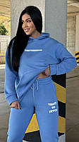 Женский Спортивный костюм с накатом,48-50,52-54,56-58, тренировка на флисе пинье Турция.