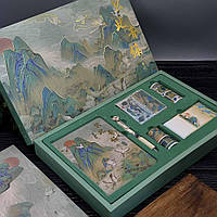 Зелений подарунковий канцелярський набір Велич гір