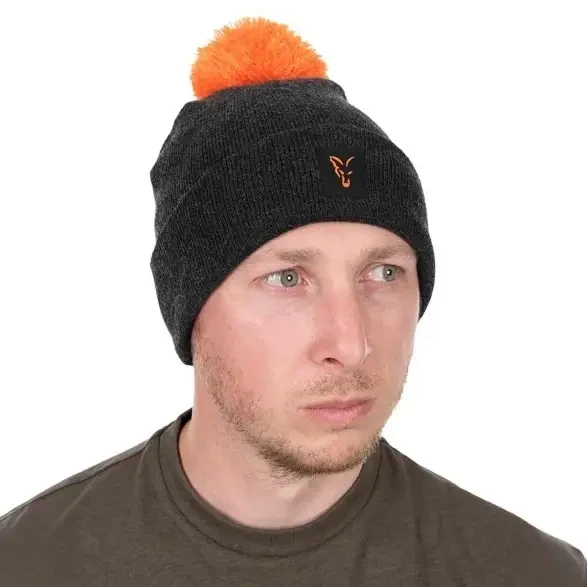 Шапка Fox Collection Booble Hat - Black/Orange