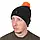 Шапка Fox Collection Booble Hat - Black/Orange, фото 3