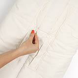 Дитячий зимовий конверт кокон на флісі з утеплювачем у візок коляску від 0 до 10 місяців Тренд Baby XS Молочний, фото 8