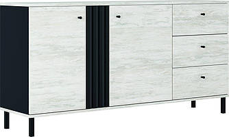 Комод Тео 2д+3Ш Світ Меблів дуб артизан,артвуд світлий/антрацит