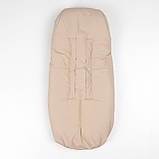 Дитячий зимовий конверт кокон на флісі з утеплювачем у візок коляску від 0 до 10 місяців Тренд Baby XS Лате Беж, фото 3