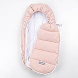 Дитячий зимовий конверт кокон на флісі з утеплювачем у візок коляску від 0 до 10 місяців Тренд Baby XS Рожевий, фото 6