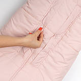 Дитячий зимовий конверт кокон на флісі з утеплювачем у візок коляску від 0 до 10 місяців Тренд Baby XS Рожевий, фото 10