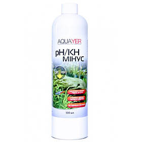 AQUAYER pH/KH мінус — засіб  для зниження карбонатної твердості води акваріума, 500 мл