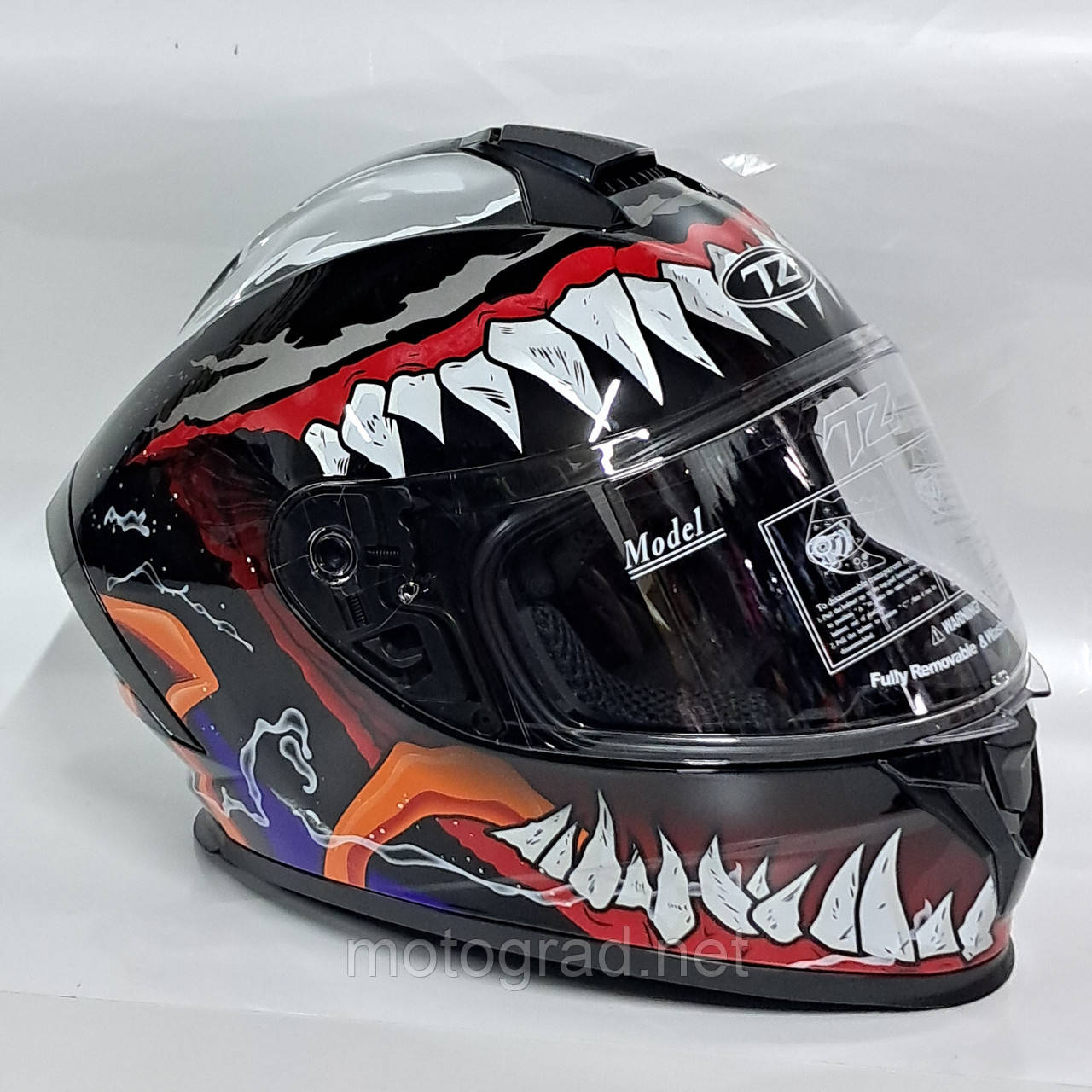 Мото Шолом Venom gloss + окуляри, фото 1