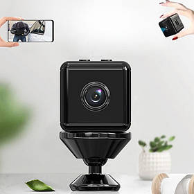 Акумуляторна міні IP камера відеоспостереження бездротова P7-X6D з Wi Fi портативна з підставкою для дому та офісу