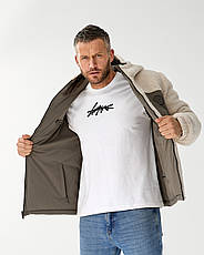 Чоловіча зимова куртка плюшева Stone Island двостороння тепла м'яка куртка Стон Айленд, фото 4