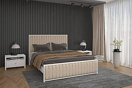 Односпальне ліжко Mebigrand Відень Білий + Аляска 23 90х200 см (DMBG-1304)