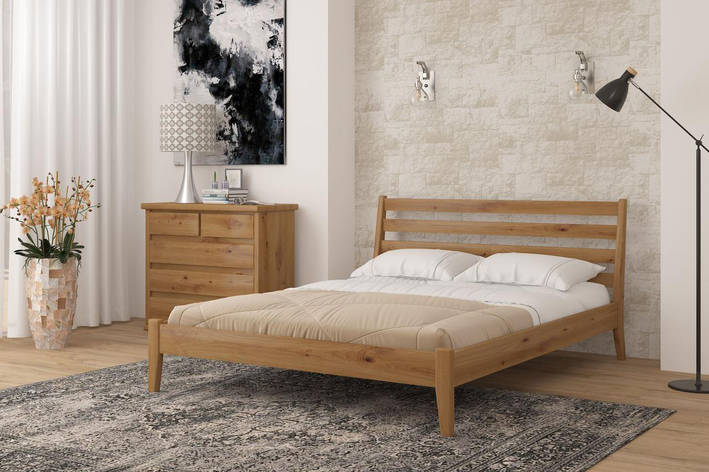 Двоспальне ліжко Mebigrand Челсі Горіх світлий 140х200 см (DMBG-1974), фото 1