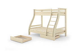 Двоярусне дитяче ліжко Mebigrand Аляска Айворі 140-90х200 см з ящиками (DMBG-2256)