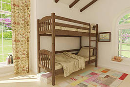 Двоярусне дитяче ліжко Mebigrand Бай-Бай Горіх світлий 90х190 см (DMBG-2401)