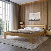 Полуторне дерев'яне ліжко Mebigrand Баварія Горіх світлий 120х200 см (MBG-14709)