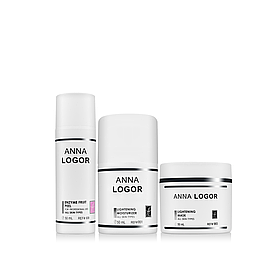 Набір косметики для відбілення шкіри обличчя Anna LOGOR Enzyme Lightening Fruit Peel Set