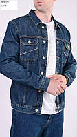 Чоловіча джинсова куртка темно-синя демісезонна С, М