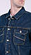Чоловіча джинсова куртка темно-синя демісезонна С, М - фото 2 - id-p2784147684