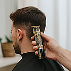 Акумуляторна машинка для стрижки волосся + 3 насадки, від USB, CB-935 / Триммер для стрижки / Чоловічий триммер для бороди, фото 2