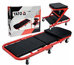 Лежак-стілець підкатний для авторемонту 2 в 1 YATO YT-08802 (Польща)