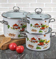 Набір посуду Epos Томато 6 предметів емальована сталь (No1500 Томато)