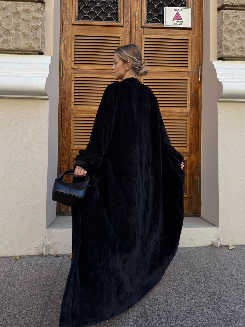 Довгий жіночий стильний кардиган оверсайз чорний, фото 1