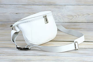 Жіноча сумка Лея з натуральної шкіри колір Білий, фото 2