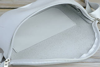 Жіноча сумка Лея з натуральної шкіри колір Білий, фото 5