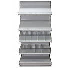 Стелаж для кондитерських виробів 1900х950 мм ТИП 4, приставний стелаж торговий, стелаж для спецій, стелаж зі скляними відділами, фото 2