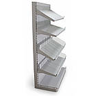 Стелаж для кондитерських виробів 1900х950 мм ТИП 4, приставний стелаж торговий, стелаж для спецій, стелаж зі скляними відділами, фото 4