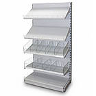 Стелаж для кондитерських виробів 1900х950 мм ТИП 4, приставний стелаж торговий, стелаж для спецій, стелаж зі скляними відділами, фото 3