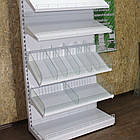 Стелаж для кондитерських виробів 1900х950 мм ТИП 4, приставний стелаж торговий, стелаж для спецій, стелаж зі скляними відділами, фото 6