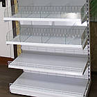 Стелаж для кондитерських виробів 1900х950 мм ТИП 4, приставний стелаж торговий, стелаж для спецій, стелаж зі скляними відділами, фото 7