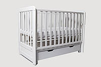 Ліжко дитяче з маятником та шухлядою Дубик-М Lux білий